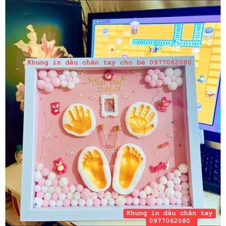 [MIỄN PHÍ IN 2 ẢNH CHO BÉ] KHUNG IN DẤU CHÂN TAY CHO BÉ