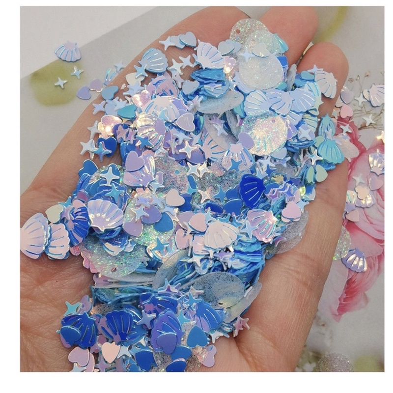 Nhũ hạt Kim sa ẩn móng nhiều hình