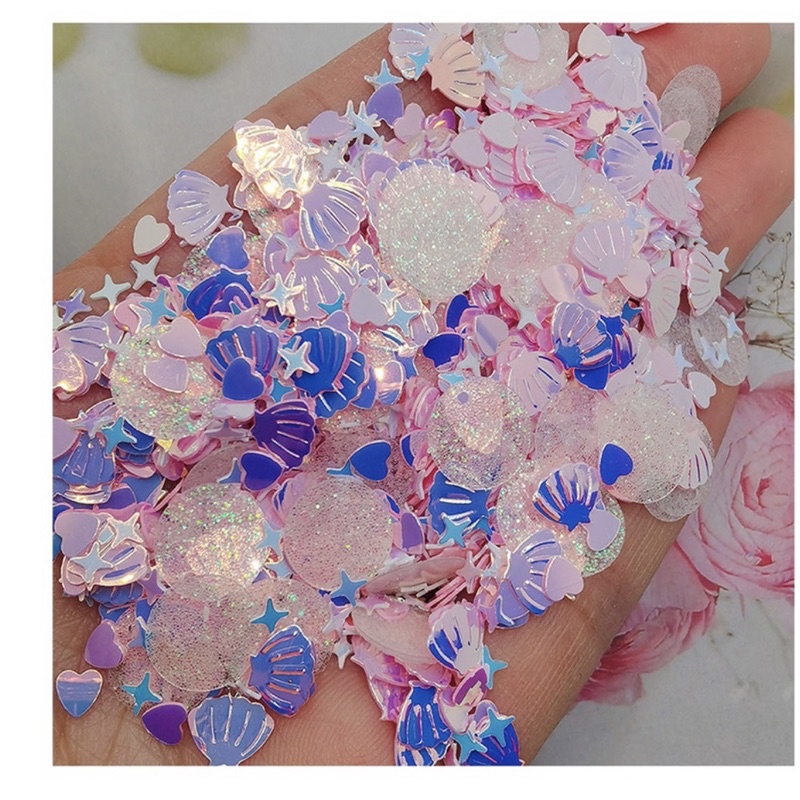 Nhũ hạt Kim sa ẩn móng nhiều hình