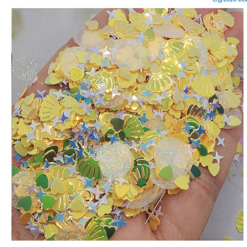 Nhũ hạt Kim sa ẩn móng nhiều hình