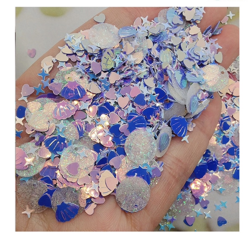 Nhũ hạt Kim sa ẩn móng nhiều hình