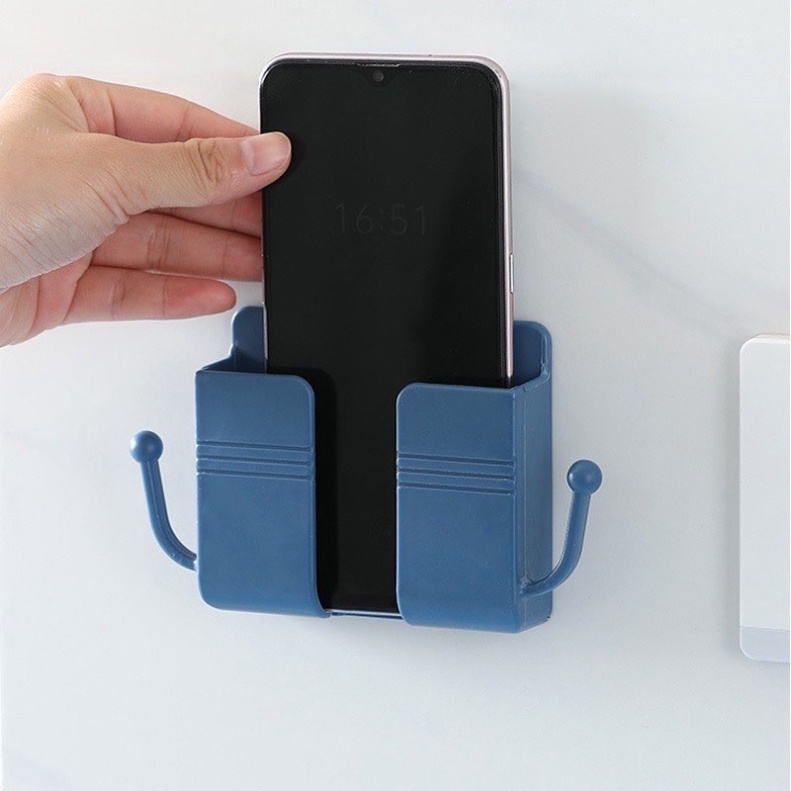 HMD0253 Kệ dán tường để điện thoại điều khiển thông minh có móc treo tiện lợi