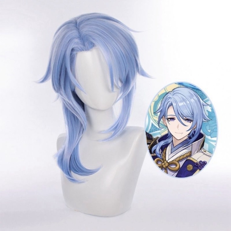 [Sẵn] Wig/Tóc Giả Ayato - Genshin Impact màu xanh da trời [Miu Cosplay 03]