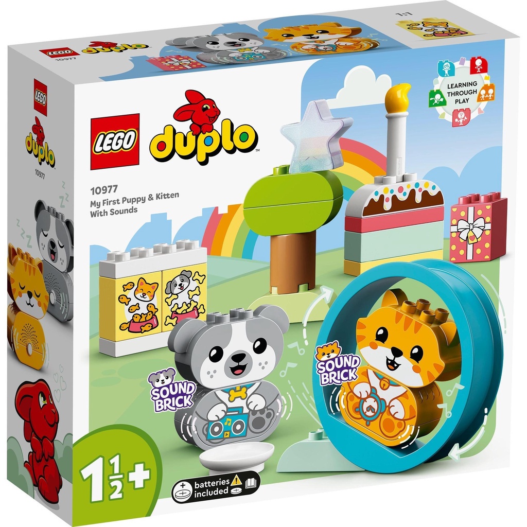 LEGO DUPLO 10977 Bộ đôi bạn cún và mèo kèm âm thanh (22 chi tiết)