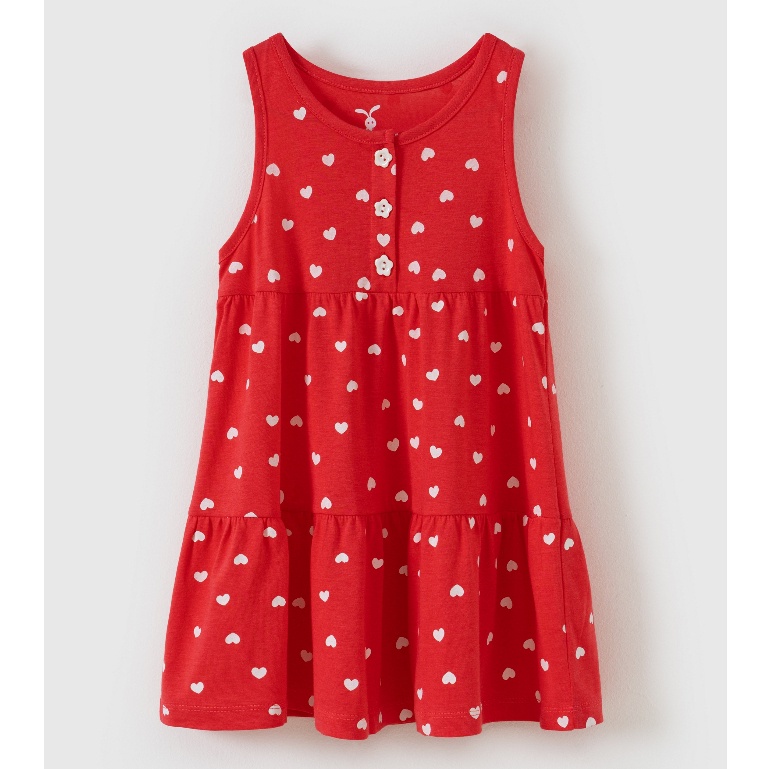 Váy thun sát nách bé gái Rabity váy chấm bi chất cotton siêu mềm mát thích hợp thời tiết mùa hè 93024