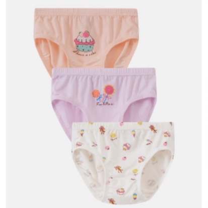 Set 3 quần lót bé gái Rabity quần chip trẻ em vải modal kháng khuẩn 3135