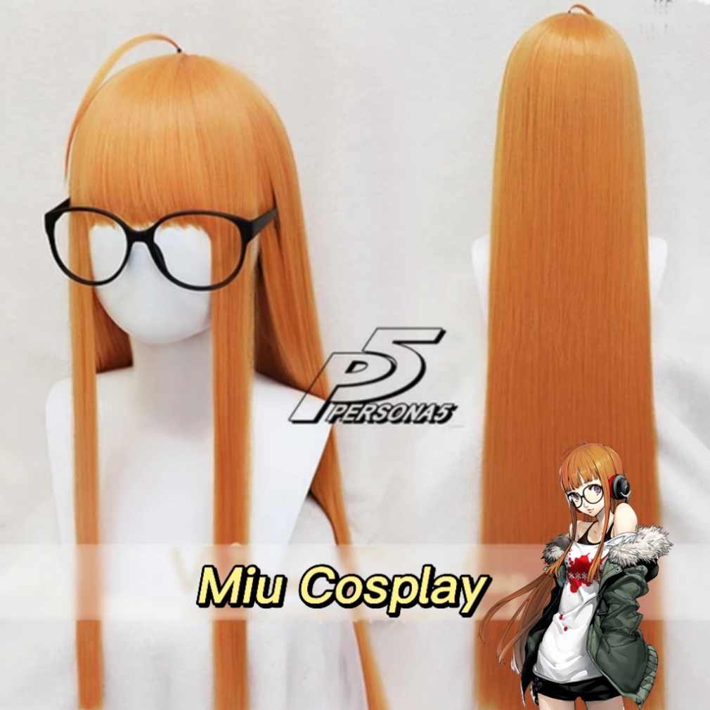 [Sẵn] Wig/tóc giả cosplay Futaba Sakura - Persona PS5/Mechanic - Identity V màu cam [Miu Cosplay 03]