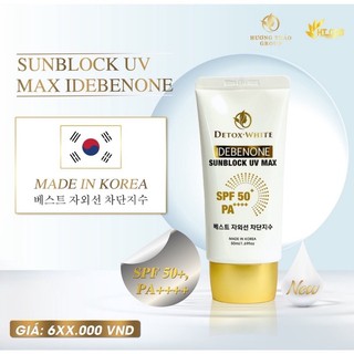 Kem chống nắng thế hệ mới sunblock uv max idebenone