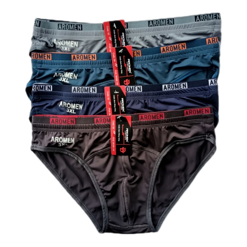 COMBO 5 Quần Lót Nam AROMEN Thun Lạnh Co Giãn 4 Chiều Thấm Hút Mồ Hôi Cực Tốt