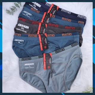 Quần Lót Nam Tam Giác AROMEN, Combo 3-5 Quần Lót Thun Lạnh, Co Giãn 4 Chiều, Thấm Hút Mồ Hôi, Mát Mịn Phù Hợp Cho Mùa Hè