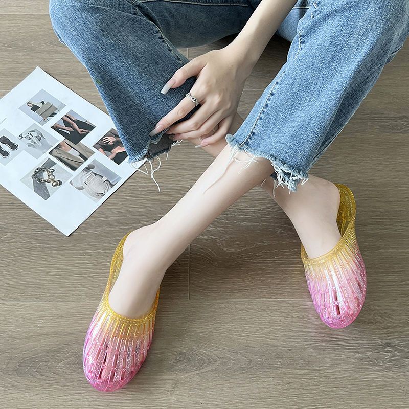 Dép Sandal Đế Bằng Chống Trượt Thời Trang Mùa Hè Hàng Mới Dành Cho Bạn Nữ