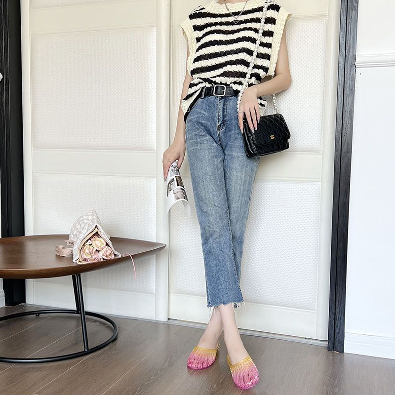 Dép Sandal Đế Bằng Chống Trượt Thời Trang Mùa Hè Hàng Mới Dành Cho Bạn Nữ