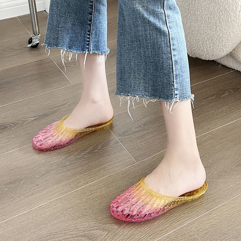 Dép Sandal Đế Bằng Chống Trượt Thời Trang Mùa Hè Hàng Mới Dành Cho Bạn Nữ