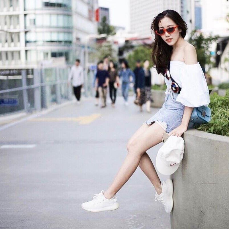 Giày AF1 Trắng tích đen air force, Giày sneaker nike_trắng tích đen vệt xanh vàng nam nữ siêu hot dễ phối đồ