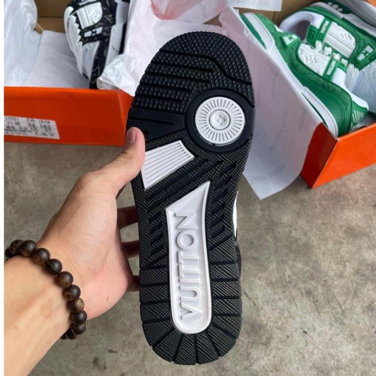 Giày LV Louis Vuitton Trainer Black White, Giày Sneaker LV Nam Nữ Mẫu Mới Hot Hit 5 Phiên Bản Màu Sắc Hàng Cao Cấp