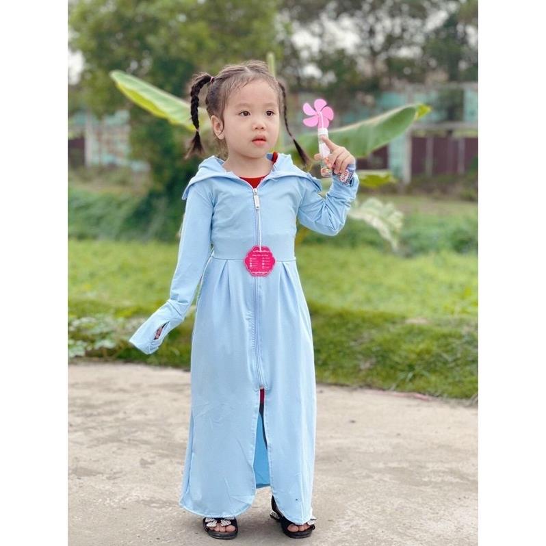 Áo Chống Nắng Toàn Thân Cho Bé Từ 10-51kg Chất Vải Lanh Kim Cương Dày Dặn