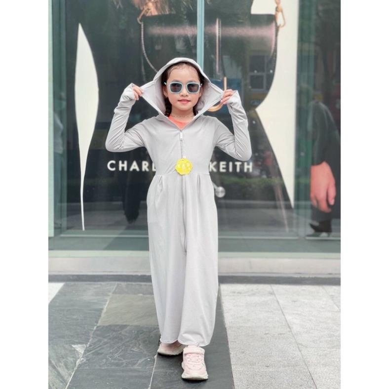 Áo Chống Nắng Toàn Thân Cho Bé Từ 10-51kg Chất Vải Lanh Kim Cương Dày Dặn