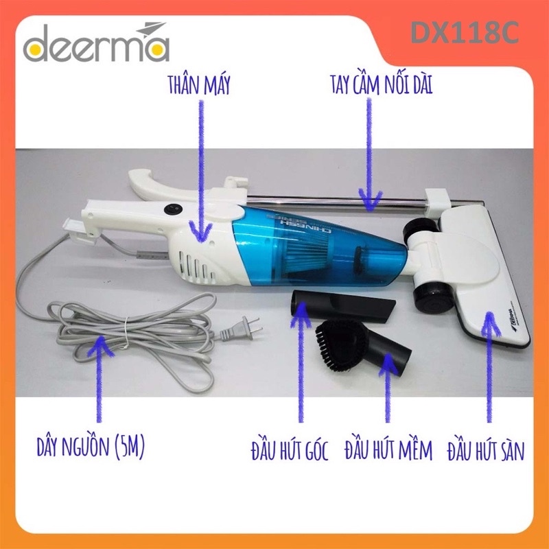 Máy Hút Bụi DEERMA DX 118C