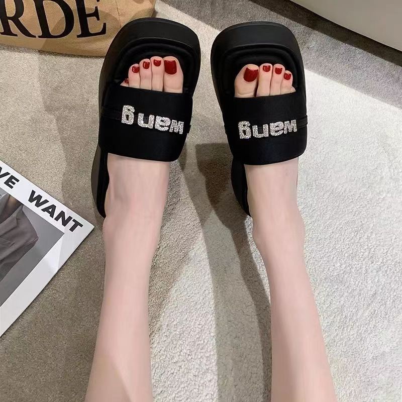 Dép lê đế cao dép lê thời trang đơn giản cá tính cho nữ