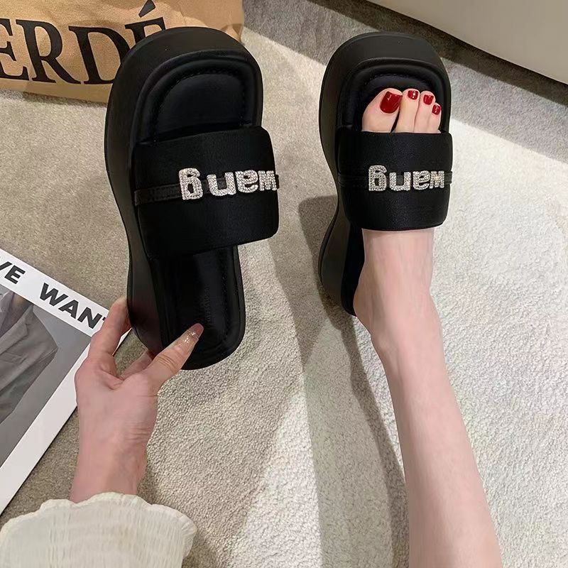 Dép lê đế cao dép lê thời trang đơn giản cá tính cho nữ