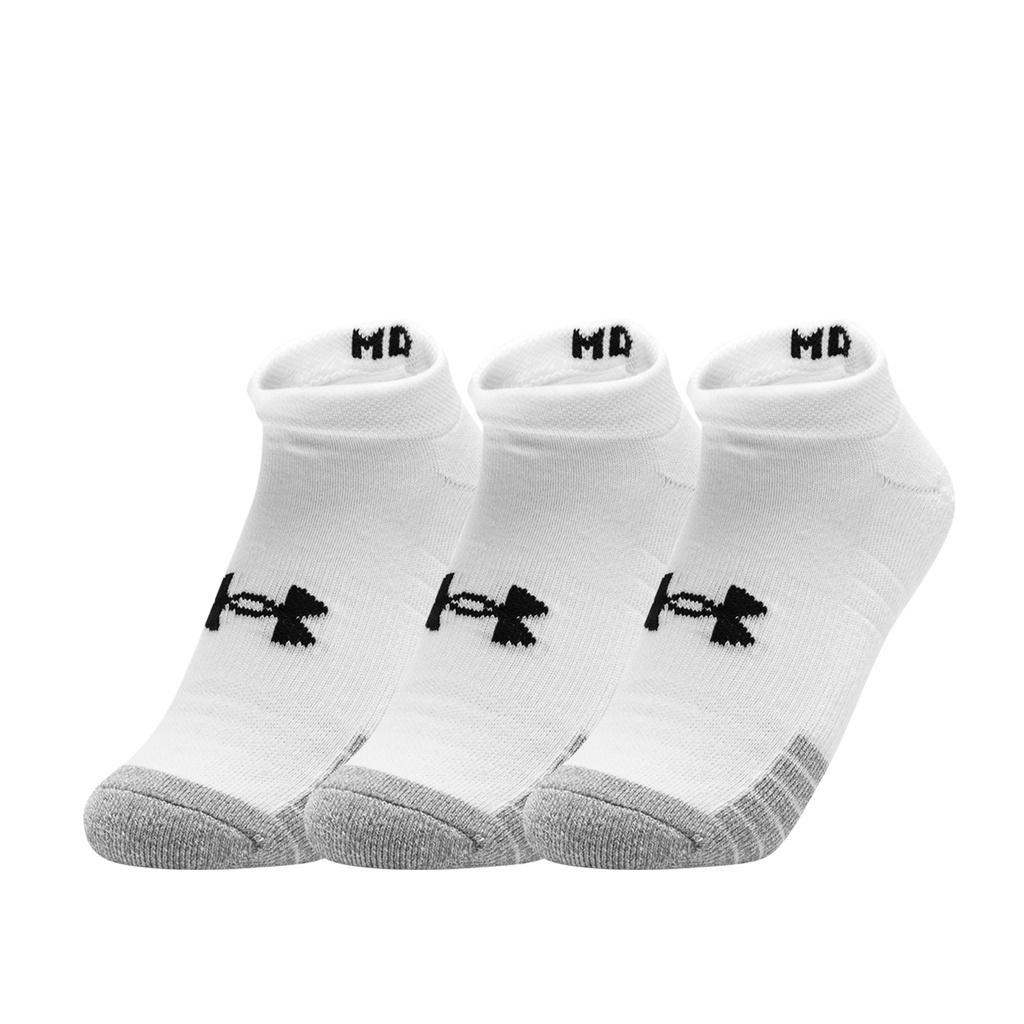 Vớ thể thao unisex Under Armour Training No Show U White/White/Black - 1346755-101
