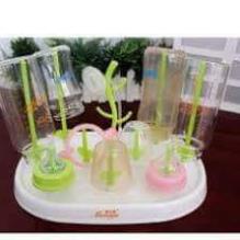 Giá úp bình sữa núm ti, khay úp bình sữa núm ti hình cây không nắp