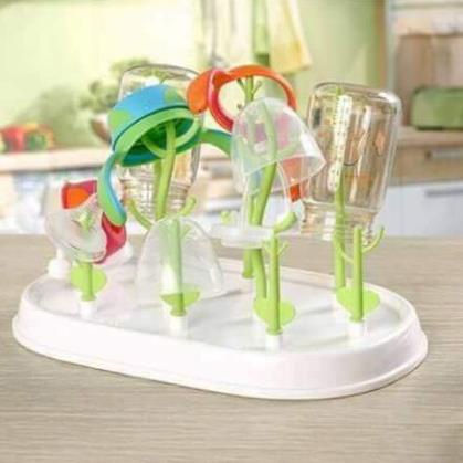 Giá úp bình sữa núm ti, khay úp bình sữa núm ti hình cây không nắp