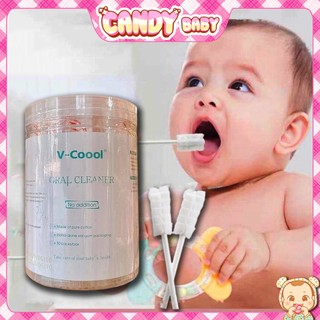 Cây rơ lưỡi, que tưa lưỡi vcoool, vcool dạng que cho em bé, trẻ em sơ sinh hộp 30 que