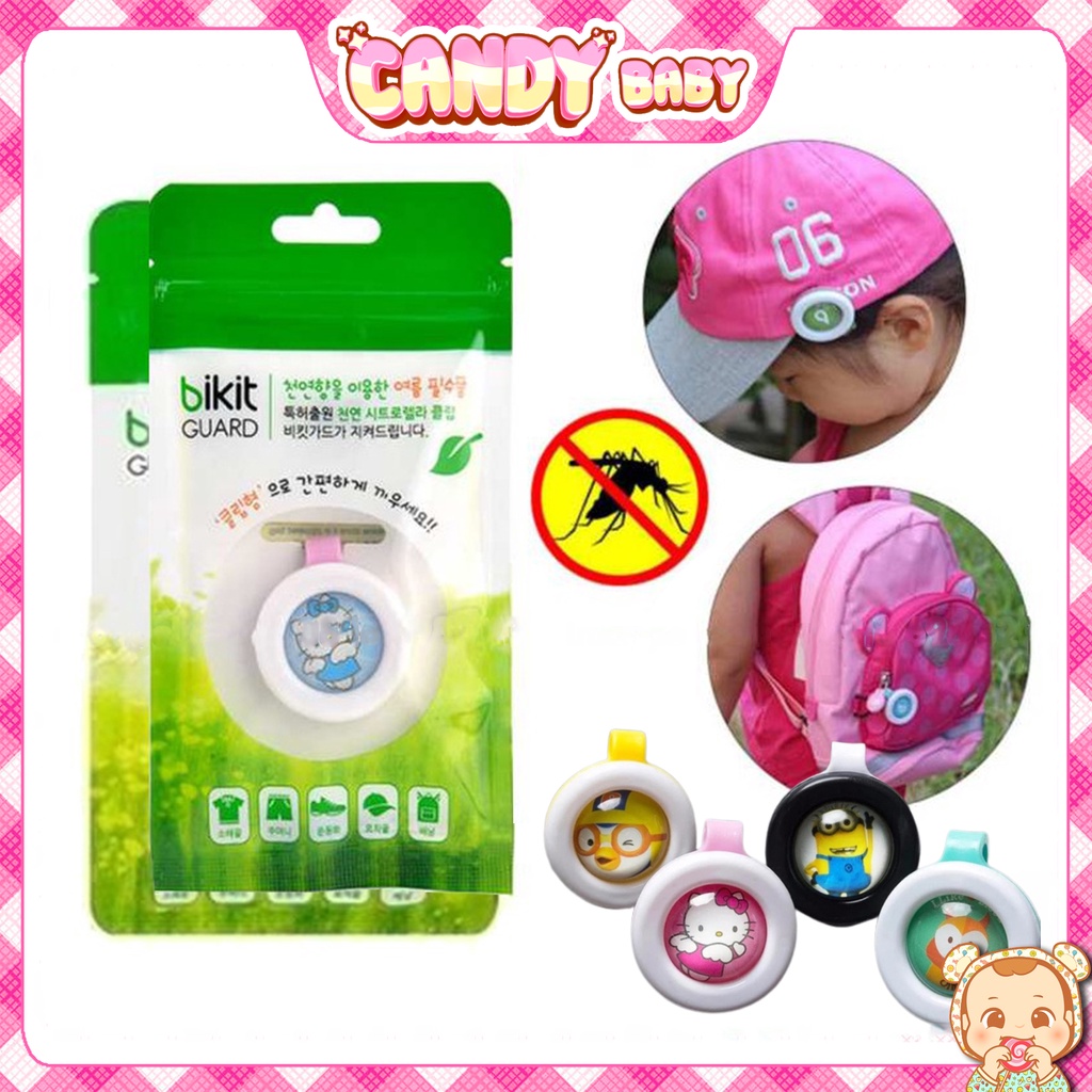 Kẹp Áo Chống Muỗi Cho Bé Tinh Dầu Thảo Dược Bikit Guard Hàn Quốc đuổi muỗi