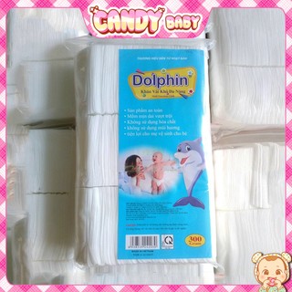 Khăn vải khô đa năng dolphin bịch 300g cho bé