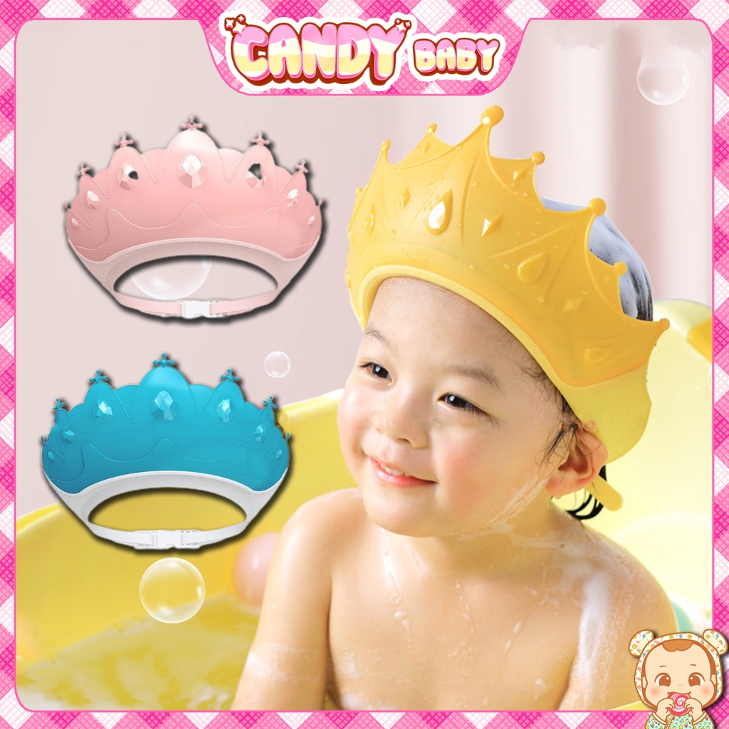 Mũ gội đầu cho bé hình vương miện - Nón tắm cho bé