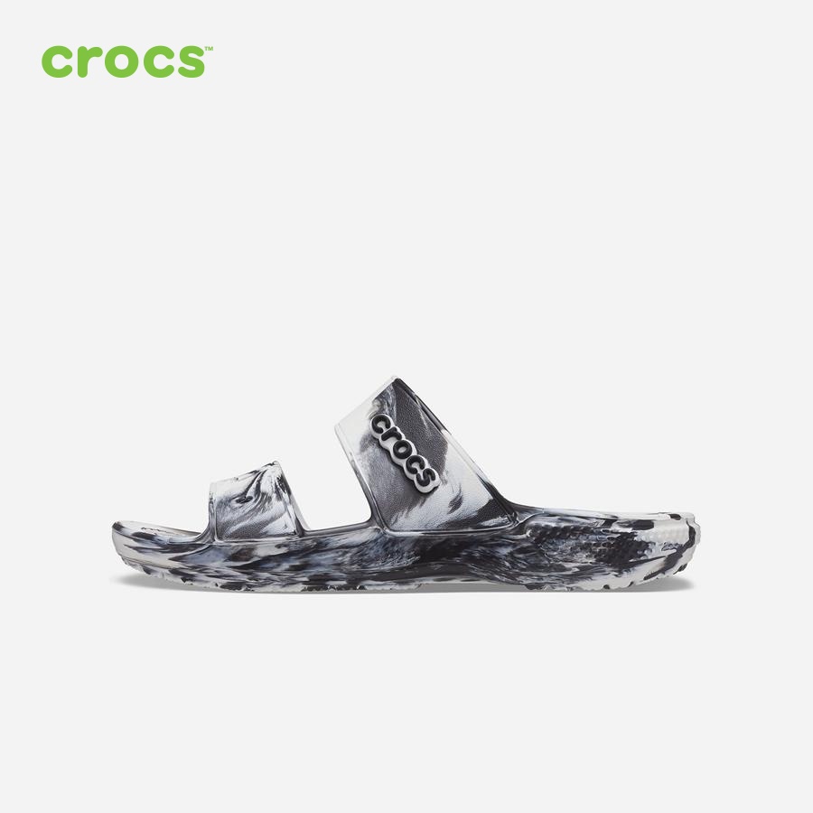 Giày sandal unisex Crocs FW Classic Sandal U Marbled Whi/Blk - 207701-103