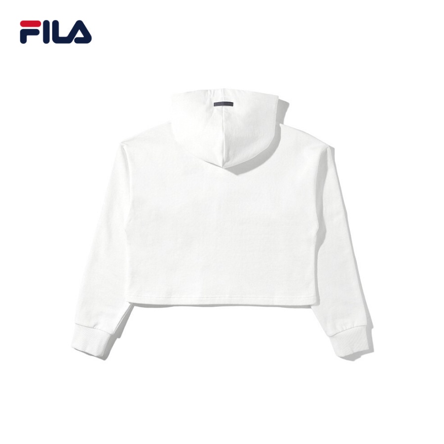 Áo croptop hoodie tay dài có nón unisex Fila x BTS Now On Manethan - FS2POD2B33F-OWH