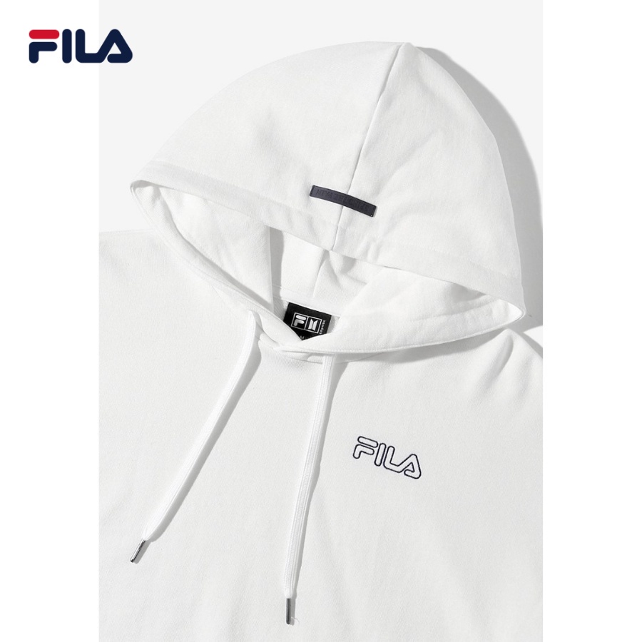 Áo croptop hoodie tay dài có nón unisex Fila x BTS Now On Manethan - FS2POD2B33F-OWH