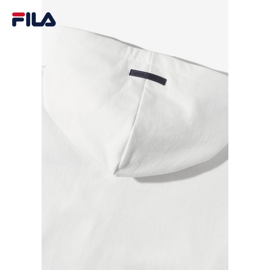 Áo croptop hoodie tay dài có nón unisex Fila x BTS Now On Manethan - FS2POD2B33F-OWH