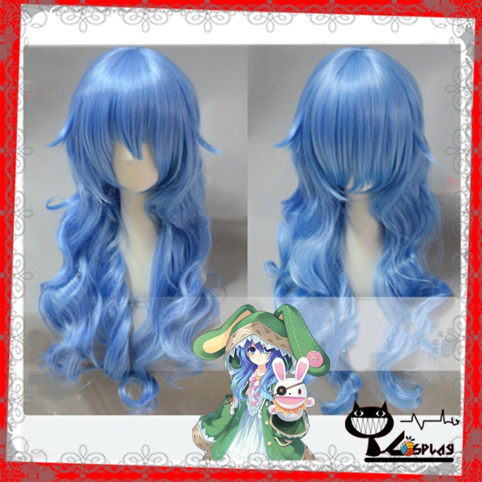 [sẵn] Wig/tóc giả cosplay Yoshino - Date a Live màu xanh da trời xoăn [Miu Cosplay 03]
