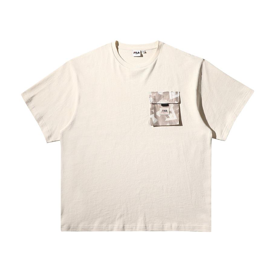 Áo thun tay ngắn unisex Fila Explore Woven Patch - FS2RSD2E02X-LSA XOA