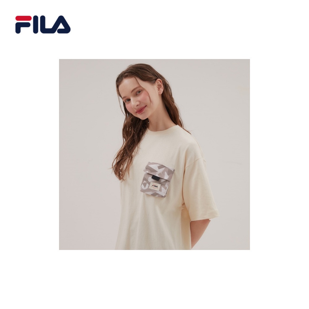 Áo thun tay ngắn unisex Fila Explore Woven Patch - FS2RSD2E02X-LSA XOA