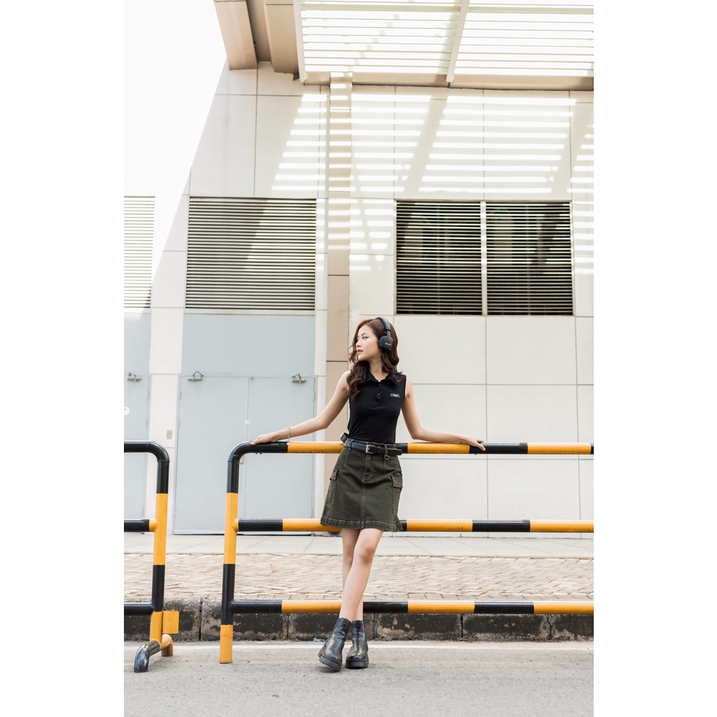 Váy Túi Hộp Dáng Chữ A Màu Moss Green -  Moss Green  Box Pocket Skirt - 222WD1111F2320