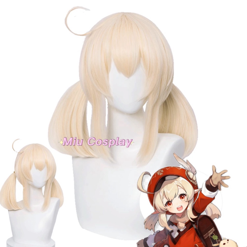 [sẵn] Wig/tóc giả cosplay Klee - Genshin Impact màu vàng sữa [Miu Cosplay 03]