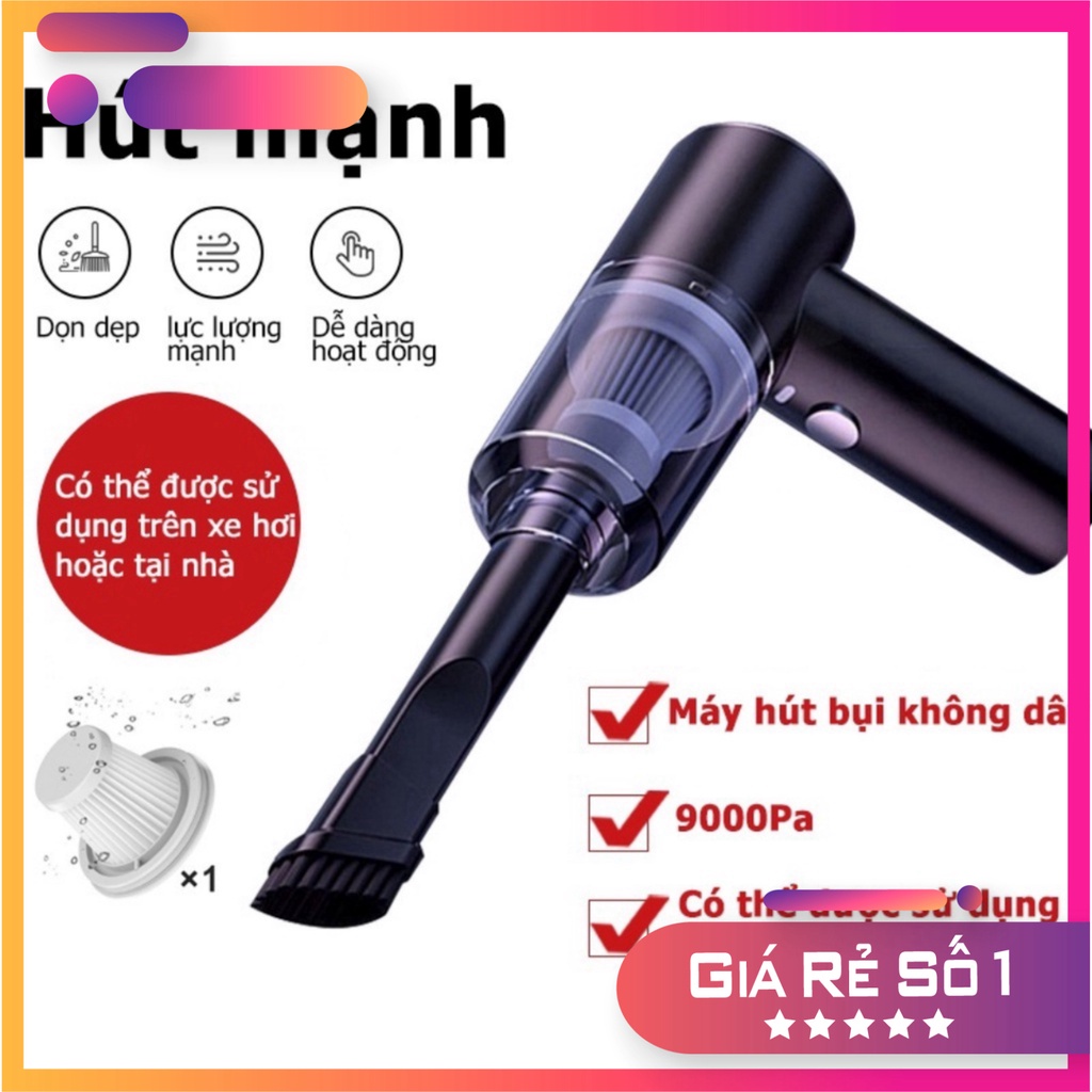 Máy hút bụi cầm tay - Máy hút  không dây lực hút siêu mạnh sử dụng pin sạc, dùng hút bụi ô tô, bụi giường thảm vv. Đẹp | BigBuy360 - bigbuy360.vn
