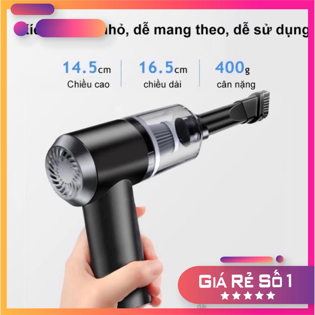 Máy hút bụi cầm tay - Máy hút  không dây lực hút siêu mạnh sử dụng pin sạc, dùng hút bụi ô tô, bụi giường thảm vv. Đẹp | BigBuy360 - bigbuy360.vn