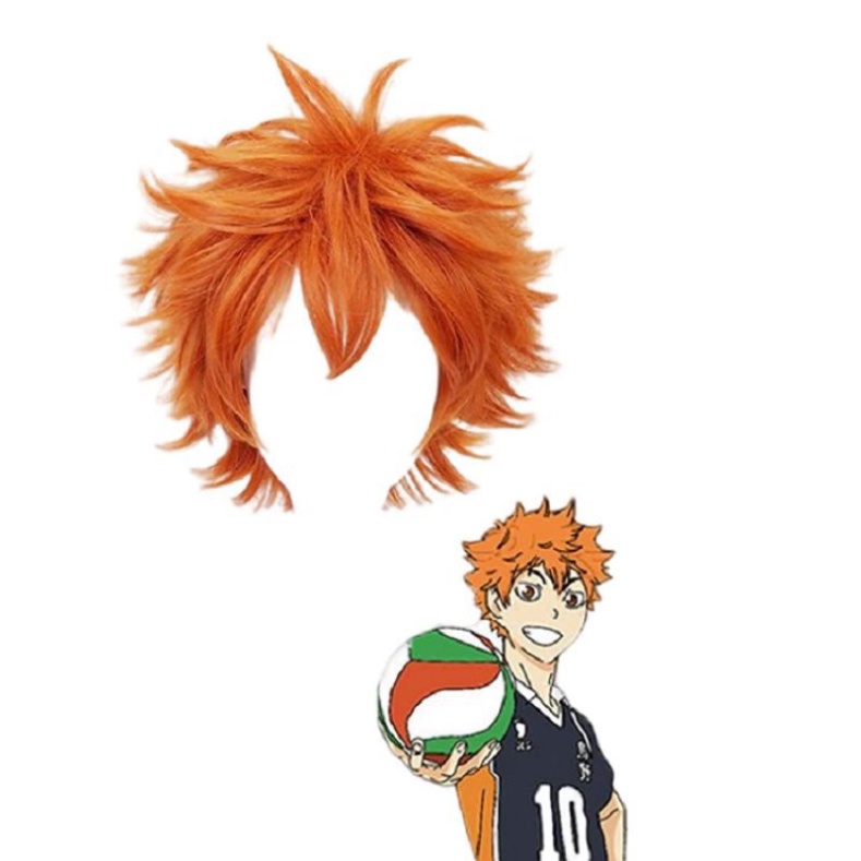 [Sẵn] Wig/tóc giả cosplay Hinata Shouyou - Haikyuu Màu cam [Miu Cosplay 03]