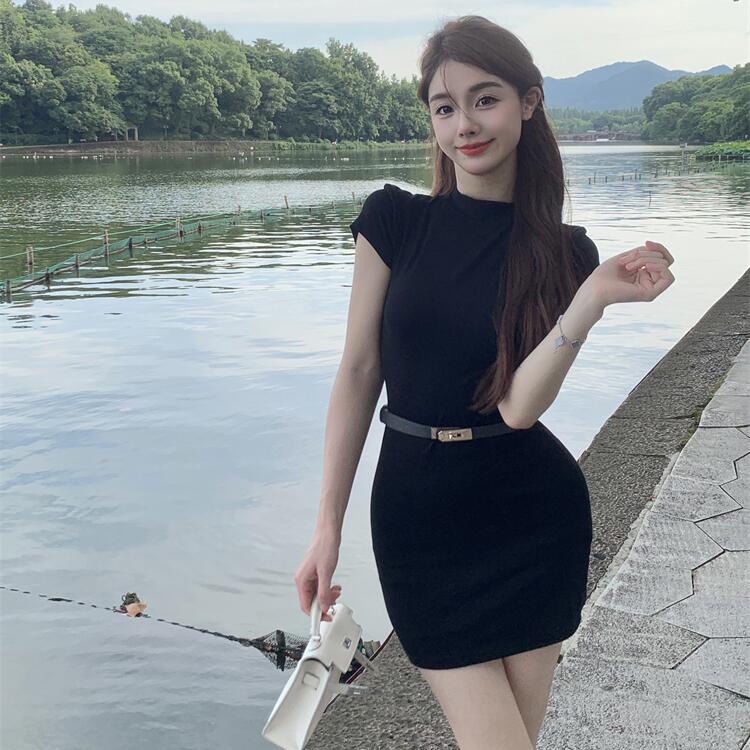 Áo Nữ Tay Ngắn Cổ Cao Thời Trang Quyến Rũ