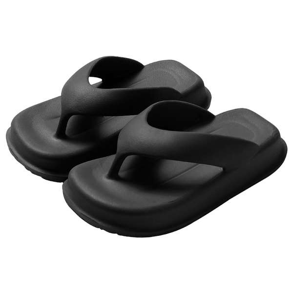 Dép xỏ ngón nam mùa hè chống trượt bãi biển đế dày dép dép cao đế bằng