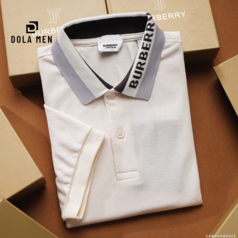 Áo Polo Nam Burberry chữ viền cổ LONDON ENGLAND Cao Cấp Form Slimfit Vải Mắt Cá Mập Mát Hàng Xuất Xịn 6 Màu
