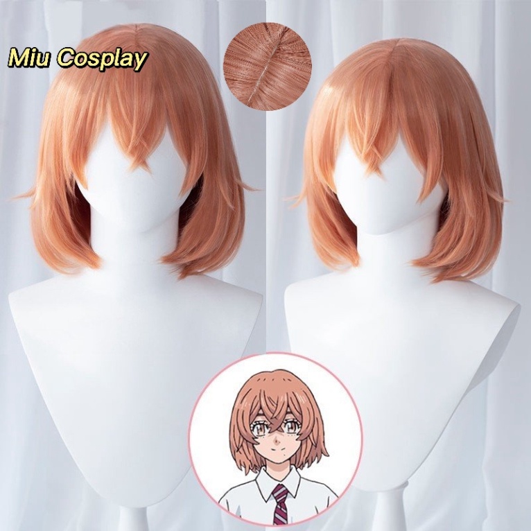 [Sẵn] Wig/Tóc giả cosplay Hinata Tachibana (Hina) - Tokyo Revengers màu hồng cam [Miu Cosplay 03]