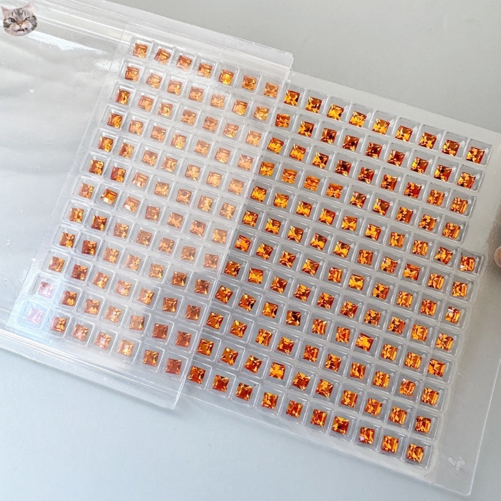 Hộp Đựng Đá Đính Trang Trí Móng Tay Bằng pvc Họa Tiết Kim Cương Sang Trọng