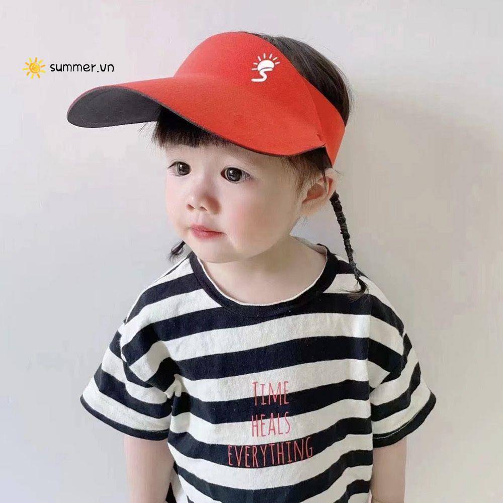 Mũ Lưỡi Trai Hở Chóp Chống Nắng Thời Trang Mùa Hè Cho Bé Gái