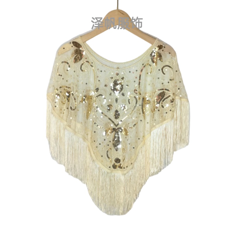 Áo Choàng Mỏng Chống Nắng Phối Tua Rua Phong Cách Phương Tây Cho Nữ